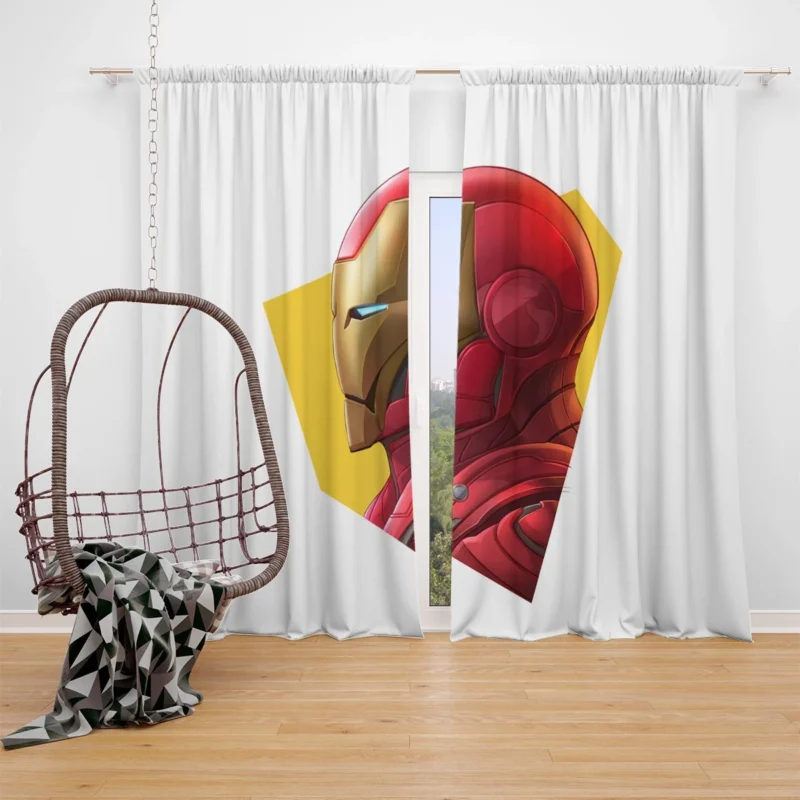 Unmasking the Iron Man in Comics Window Curtain