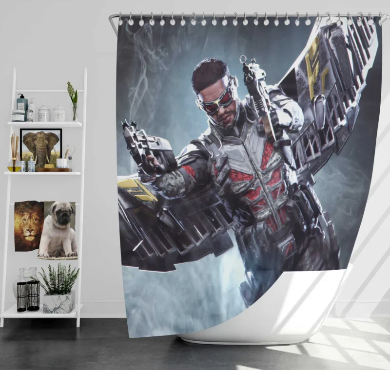 Unmasking the Secrets of Falcon in Comics Shower Curtain