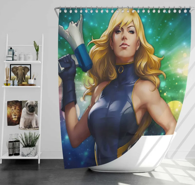 Unveiling Black Canary in DC Comics Shower Curtain