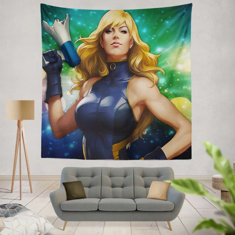 Unveiling Black Canary in DC Comics  Wall Tapestry