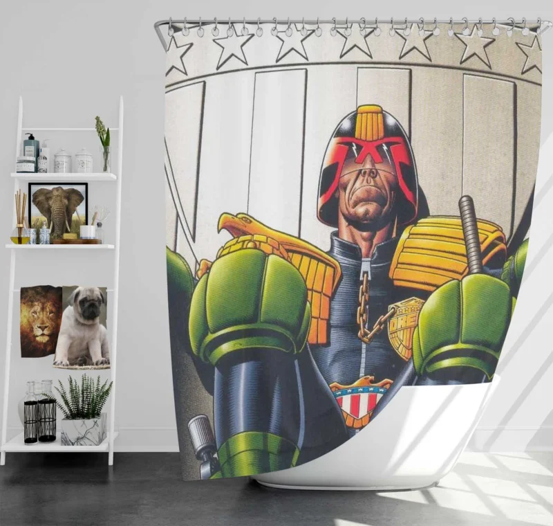 Unveiling the Epic Universe of 2000 AD Comics Shower Curtain