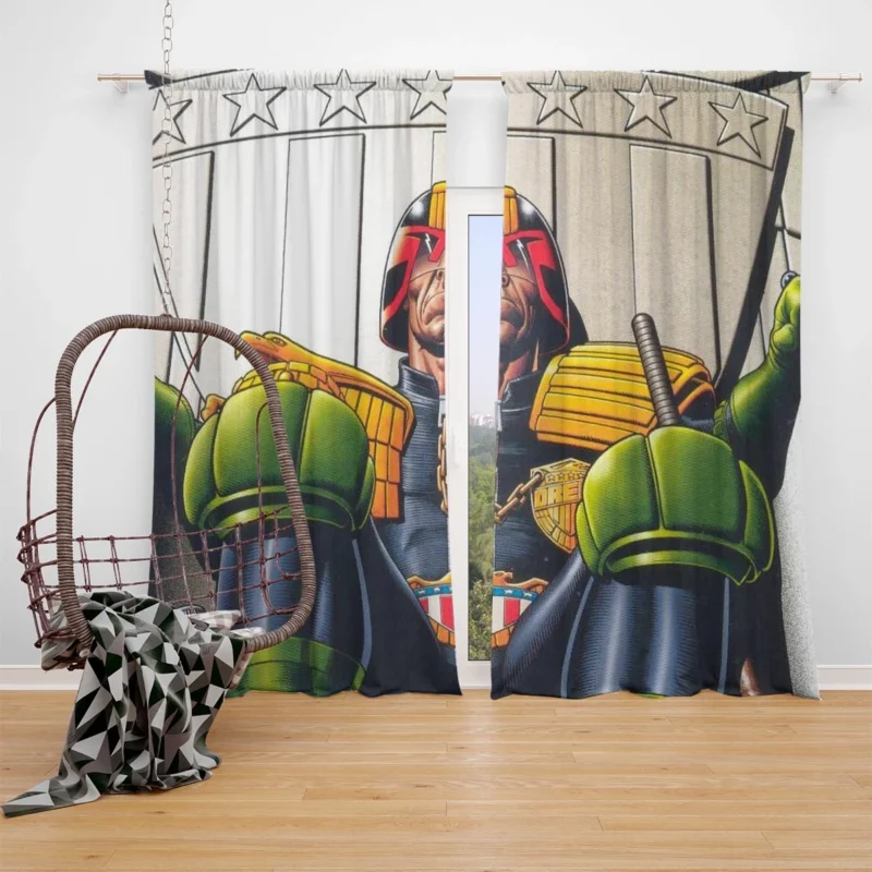Unveiling the Epic Universe of 2000 AD Comics Window Curtain