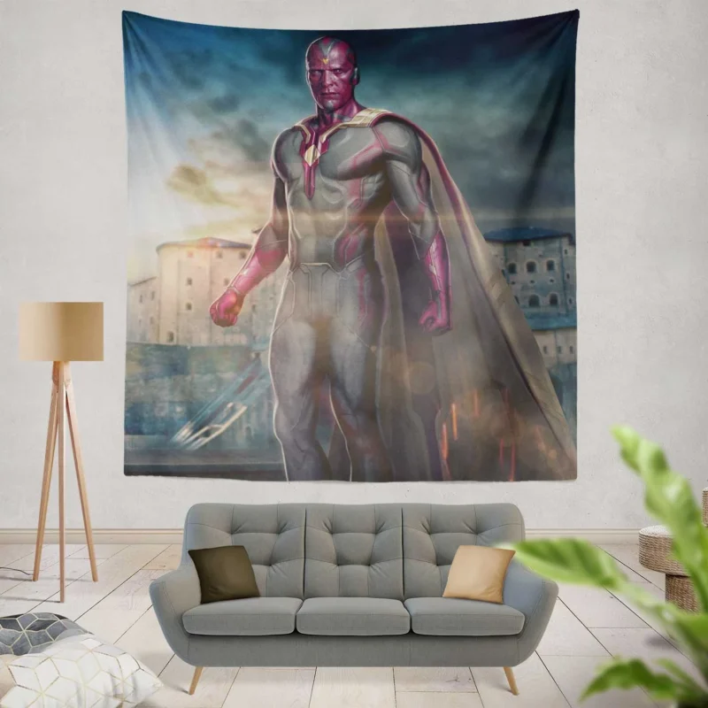 Vision in Avengers: Age of Ultron - Stunning Wallpaper  Wall Tapestry
