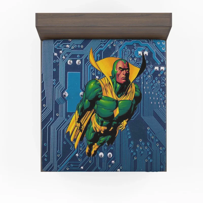 Vision in Avengers: Age of Ultron Wallpaper Fitted Sheet