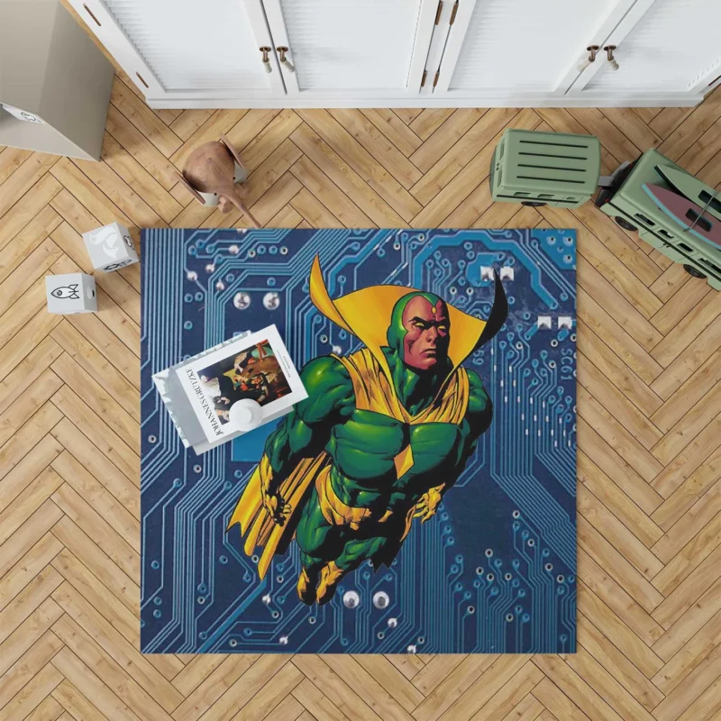 Vision in Avengers: Age of Ultron Wallpaper Floor Rug
