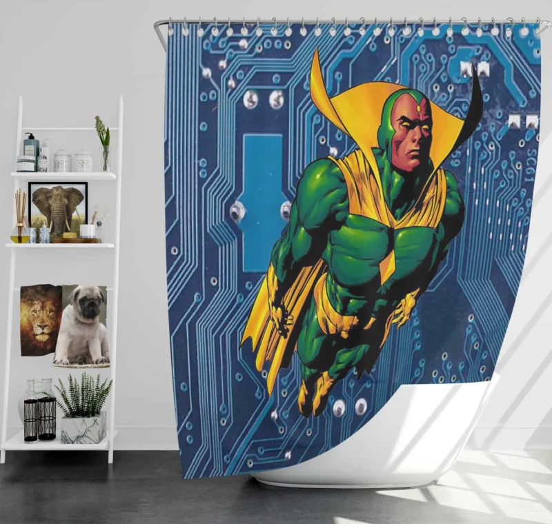 Vision in Avengers: Age of Ultron Wallpaper Shower Curtain