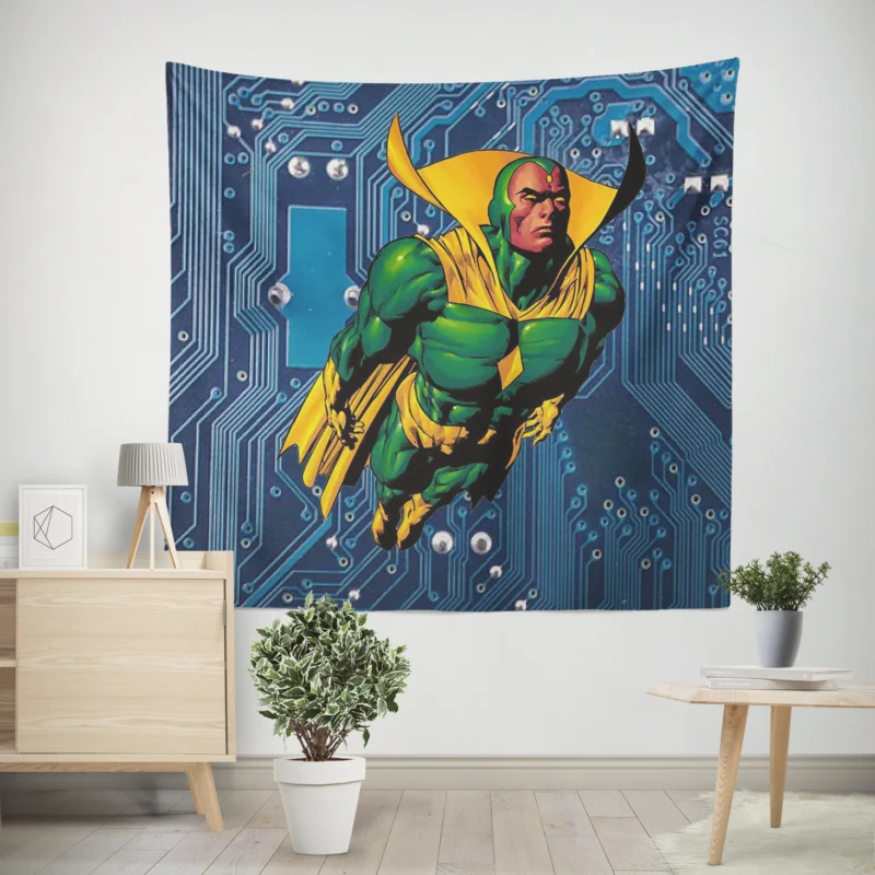 Vision in Avengers: Age of Ultron Wallpaper  Wall Tapestry