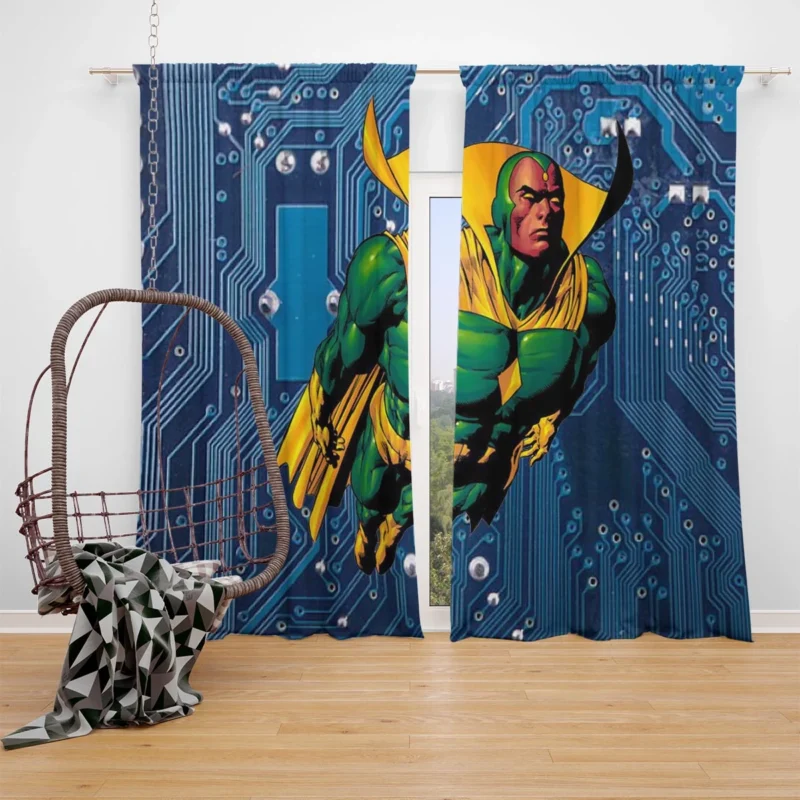 Vision in Avengers: Age of Ultron Wallpaper Window Curtain