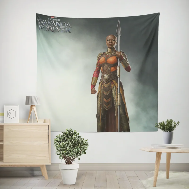 Wakanda Forever Movie: Explore Okoye Story  Wall Tapestry