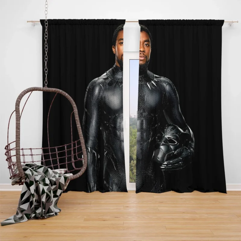 Wakanda Hero: Black Panther Journey Window Curtain