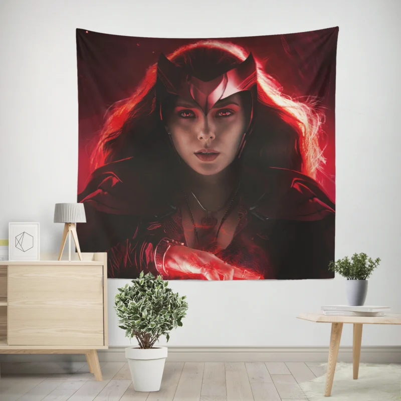WandaVision: Elizabeth Olsen as Scarlet Witch  Wall Tapestry