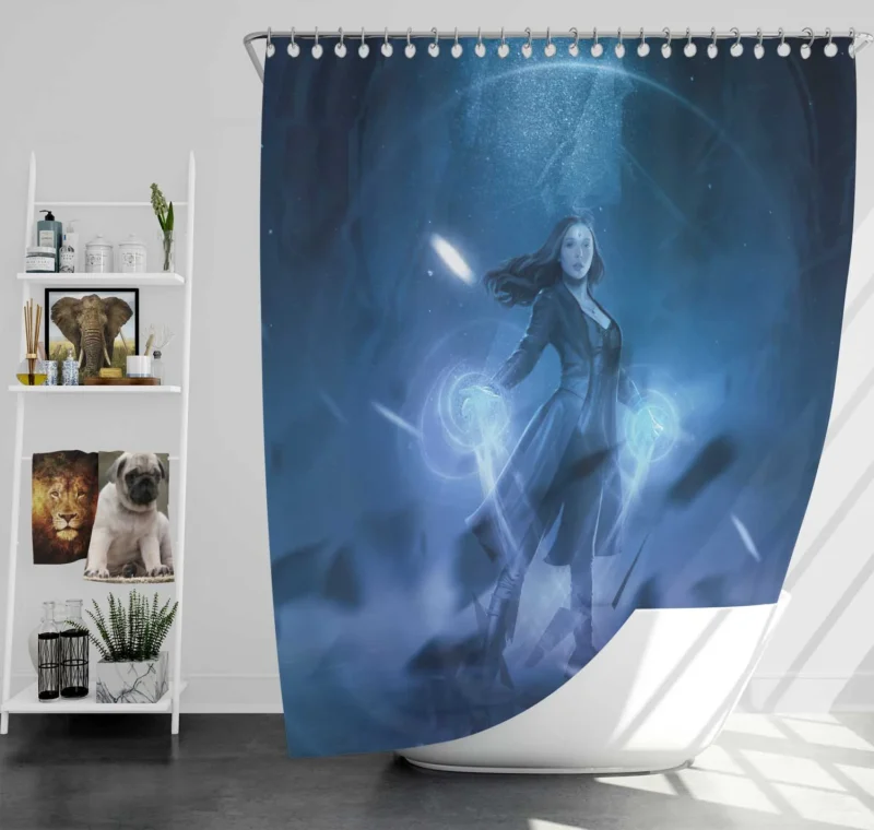WandaVision: Exploring the Powers of Scarlet Witch Shower Curtain