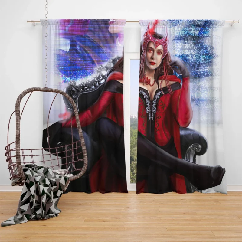 WandaVision: Scarlet Witch Reality-Altering Powers Window Curtain