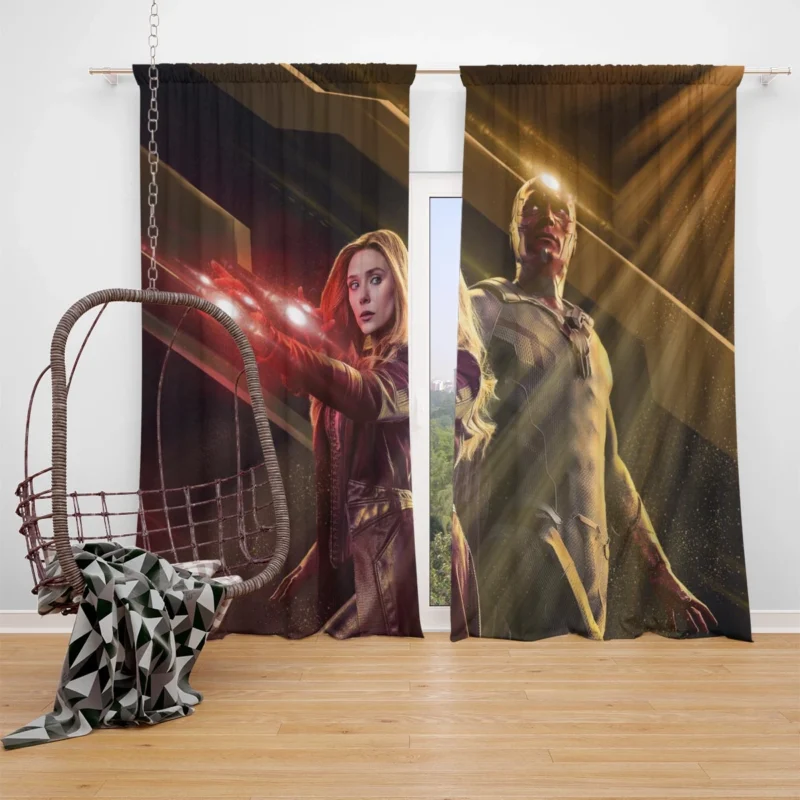 WandaVision: The Mysterious Scarlet Witch Unveiled Window Curtain