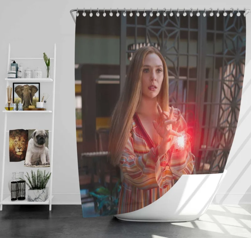 WandaVision: The Spellbinding Scarlet Witch Revealed Shower Curtain