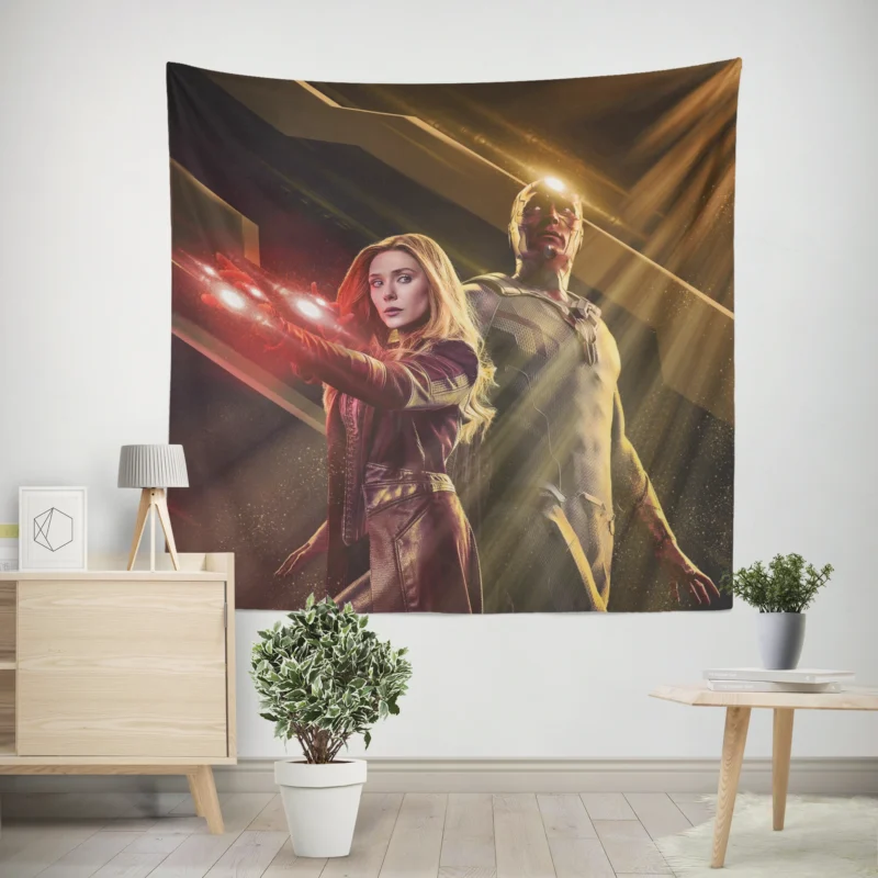 WandaVision: Vision and Scarlet Witch Story  Wall Tapestry