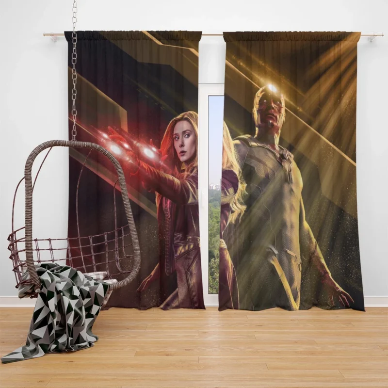 WandaVision: Vision and Scarlet Witch Story Window Curtain