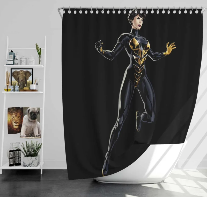 Wasp: Janet van Dyne Storied History Shower Curtain