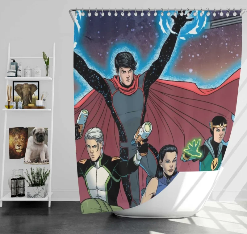 Wiccan: Teen Avengers Magic User Shower Curtain