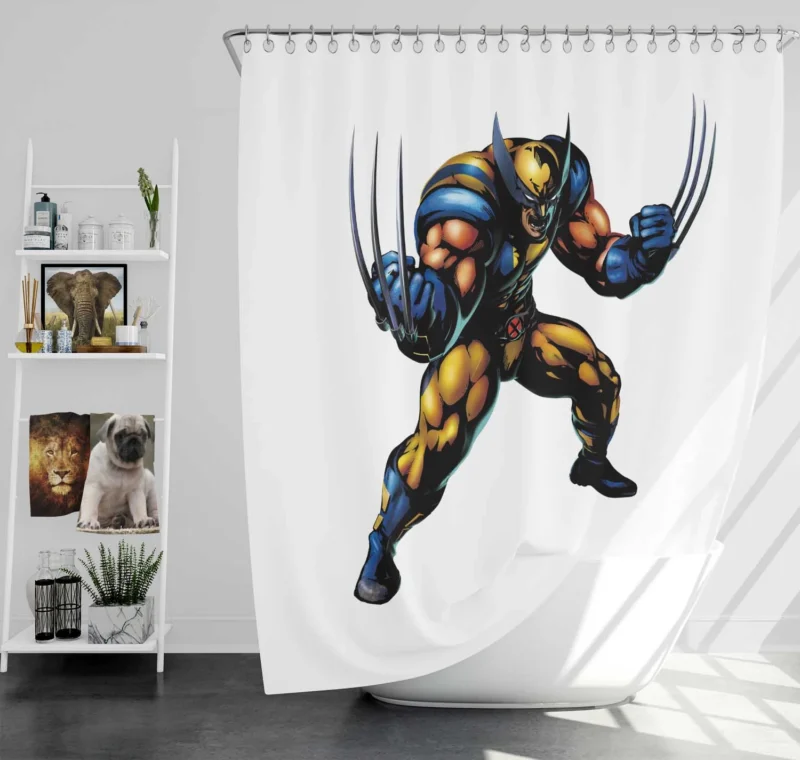 Wolverine Comics: Marvel Fearless Warrior Shower Curtain