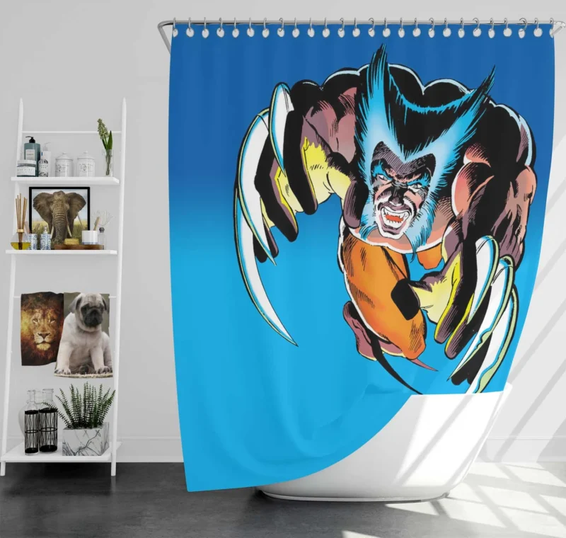 Wolverine Comics: Marvel Feral Hero Shower Curtain