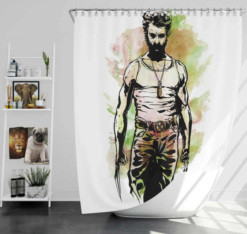 Wolverine Comics: Marvel Tenacious Hero Shower Curtain