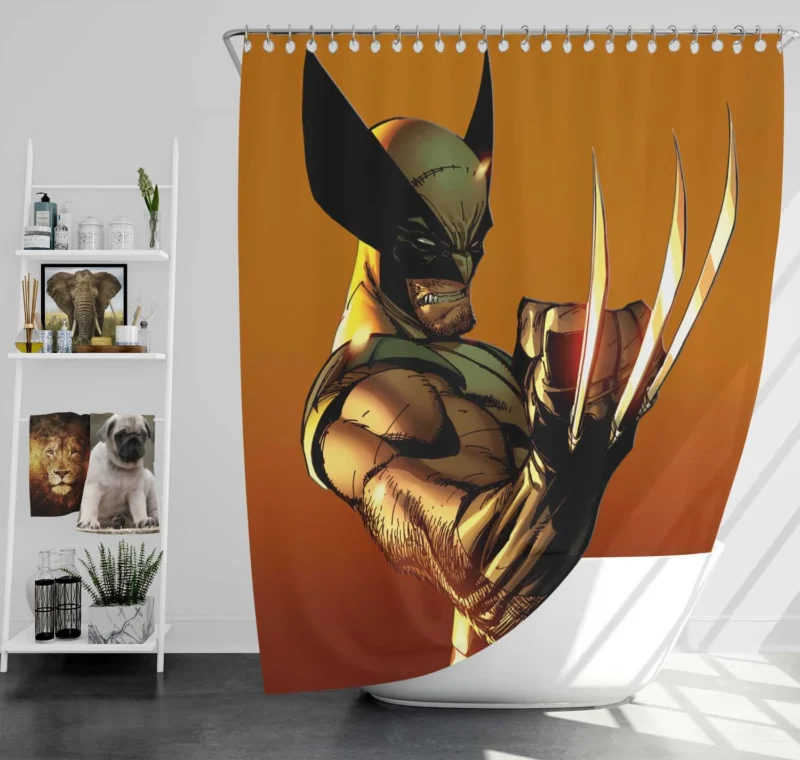 Wolverine Comics: Marvel Unstoppable Force Shower Curtain