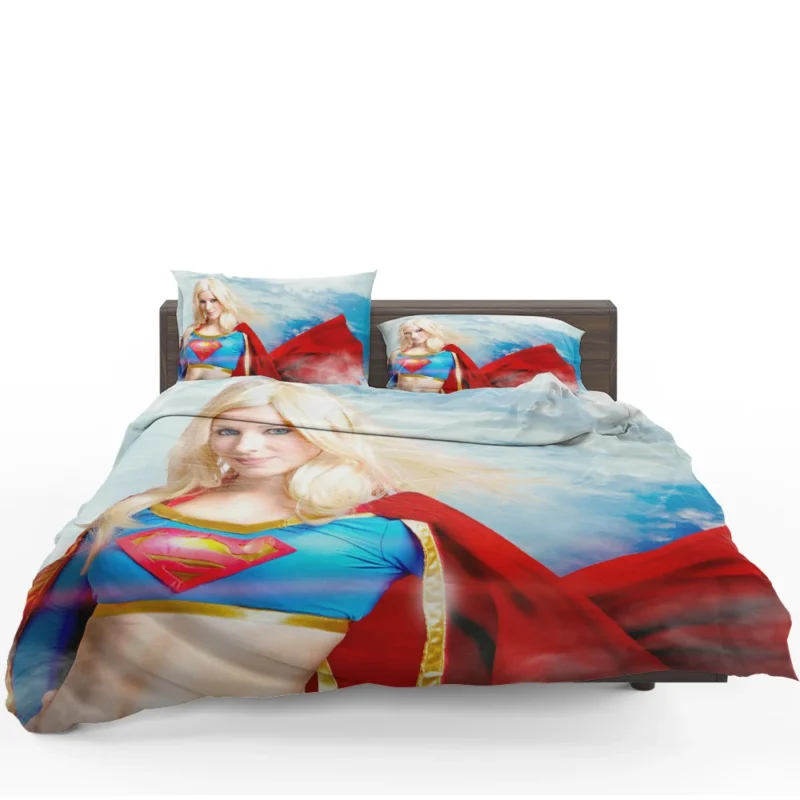 Women Cosplay as Supergirl: Enji Night Bedding Set