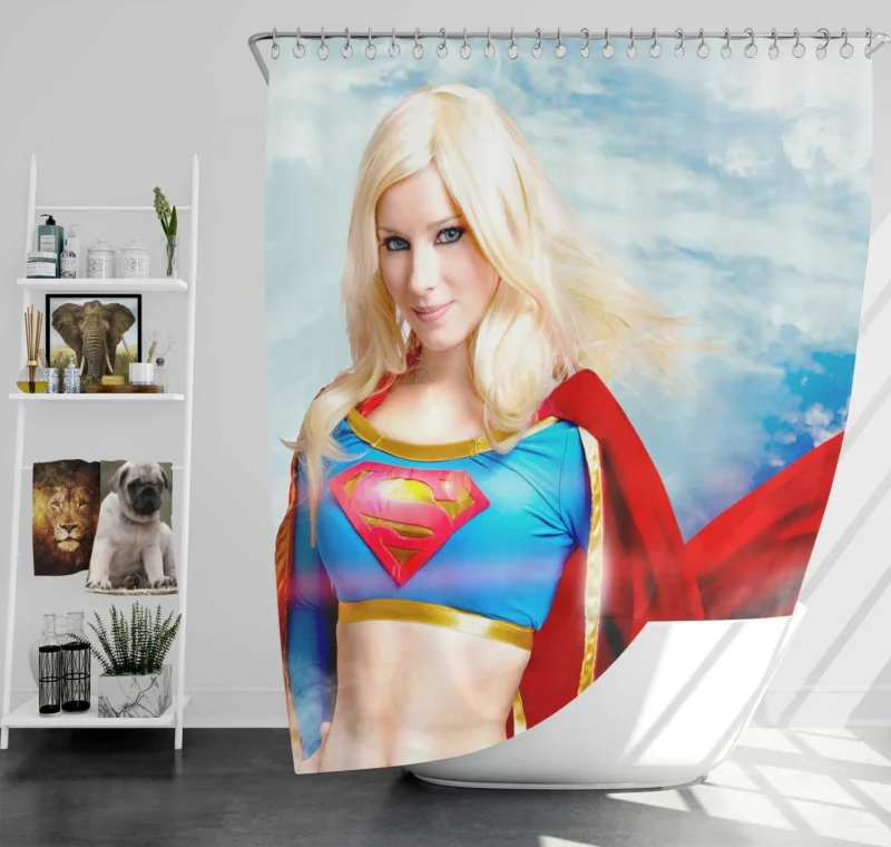 Women Cosplay as Supergirl: Enji Night Shower Curtain