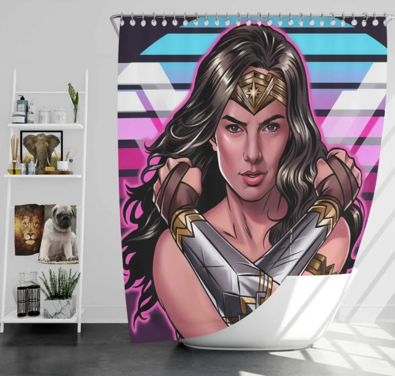 Wonder Woman 1984: Gal Gadot Iconic Return Shower Curtain