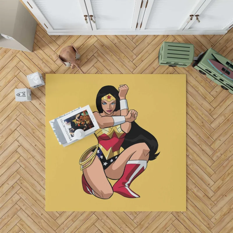 Wonder Woman Comics: A Symbol of Justice Floor Rug
