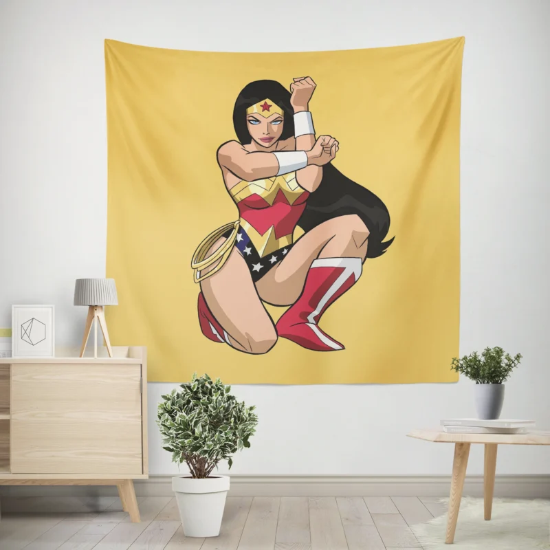 Wonder Woman Comics: A Symbol of Justice  Wall Tapestry
