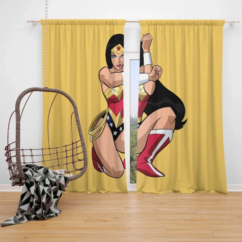 Wonder Woman Comics: A Symbol of Justice Window Curtain