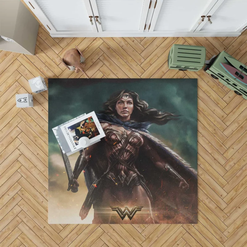 Wonder Woman: Gal Gadot Iconic Role Floor Rug