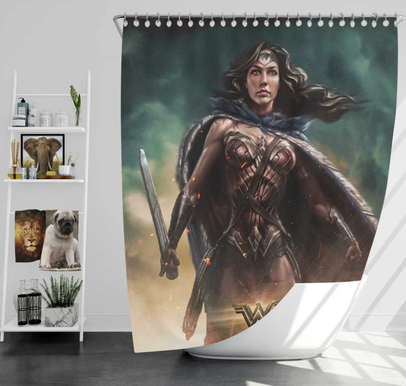 Wonder Woman: Gal Gadot Iconic Role Shower Curtain