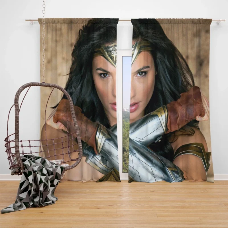 Wonder Woman Movie: Gal Gadot Amazon Warrior Window Curtain