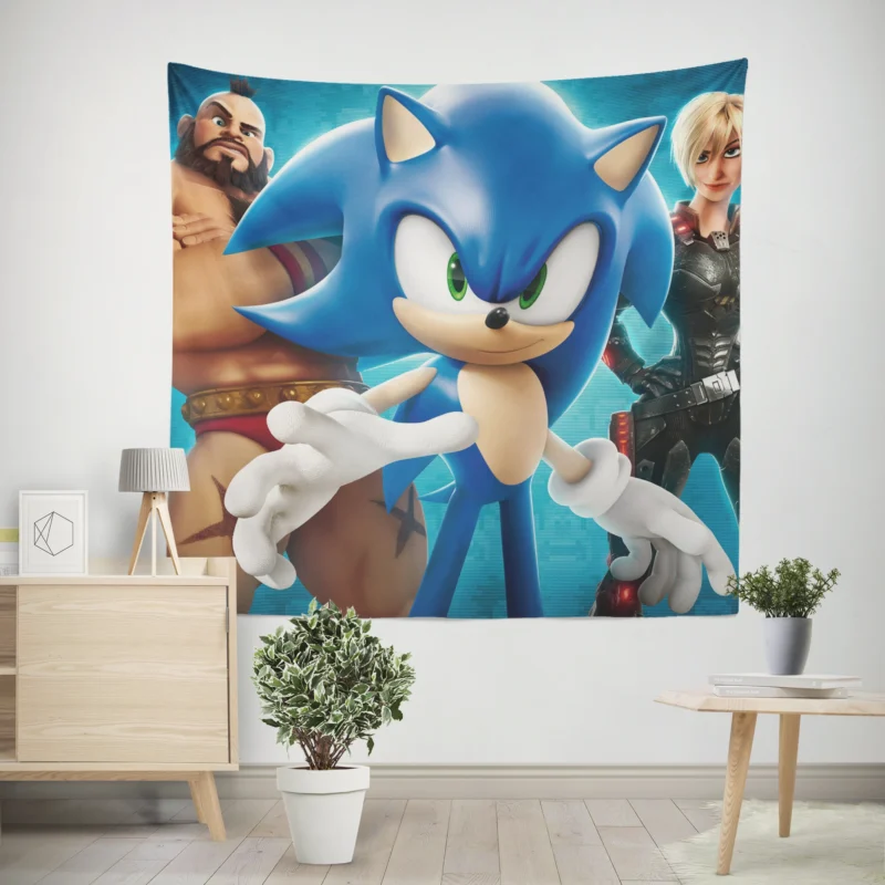 Wreck-It Ralph: Sonic Cameo in the Arcade  Wall Tapestry