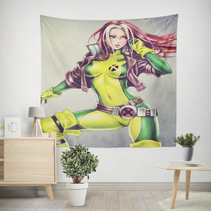X-Men Comics: Rogue Stgle with Mutant Powers  Wall Tapestry