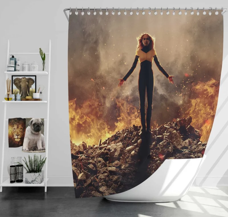 X-Men: Dark Phoenix - Sophie Turner as Jean Grey Shower Curtain