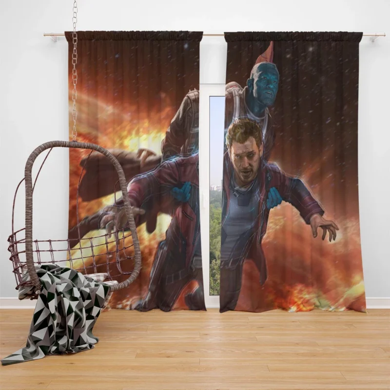 Yondu Heroic Moment in Guardians of the Galaxy Vol. 2 Window Curtain