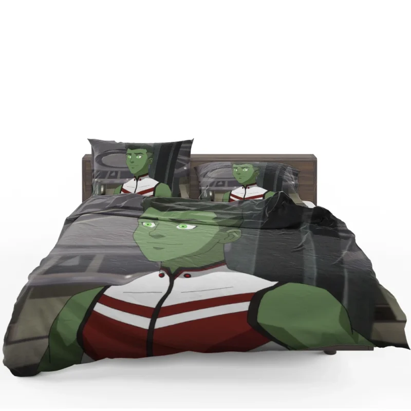 Young Justice: Beast Boy Adventures Bedding Set