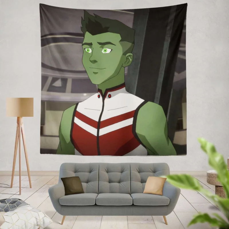 Young Justice: Beast Boy Adventures  Wall Tapestry