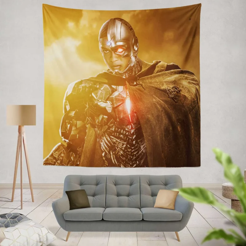 Zack Snyder Justice League: Cyborg Heroic Tale  Wall Tapestry