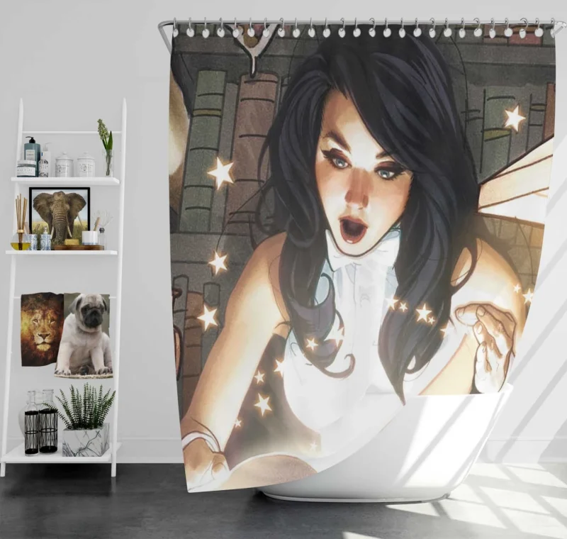 Zatanna Wallpaper: A Mystical DC Heroine Shower Curtain
