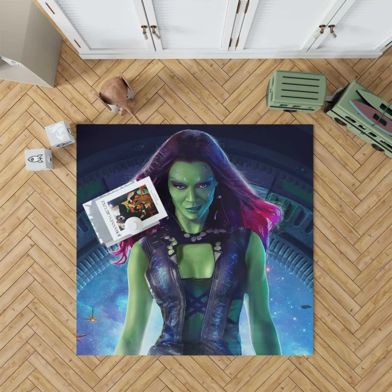 Zoe Saldana as Gamora: Guardians of the Galaxy Star Floor Rug