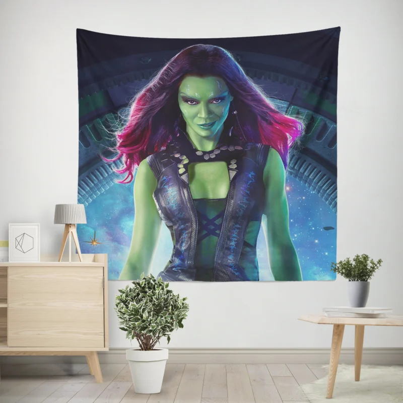 Zoe Saldana as Gamora: Guardians of the Galaxy Star  Wall Tapestry