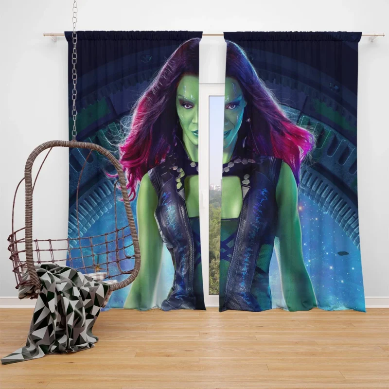 Zoe Saldana as Gamora: Guardians of the Galaxy Star Window Curtain