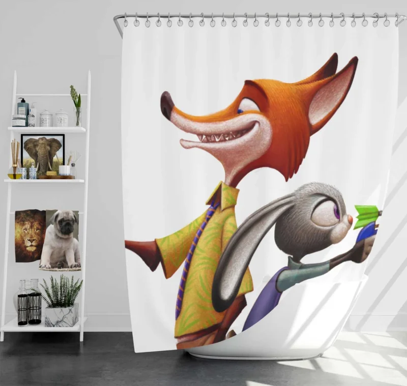 Zootopia: Join Judy Hopps and Nick Wilde Shower Curtain