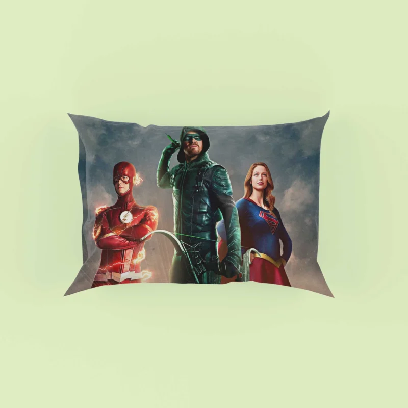 Arrow Crossover: The Heroes of Arrowverse Unite Pillow Case
