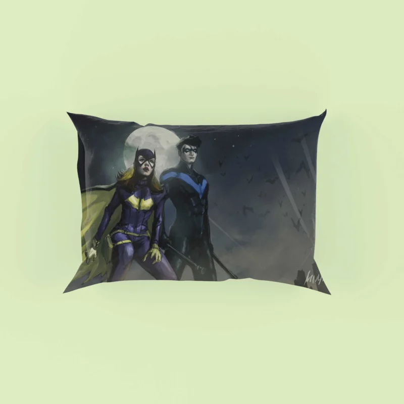 Batgirl and Nightwing Comics Collaboration Pillow Case